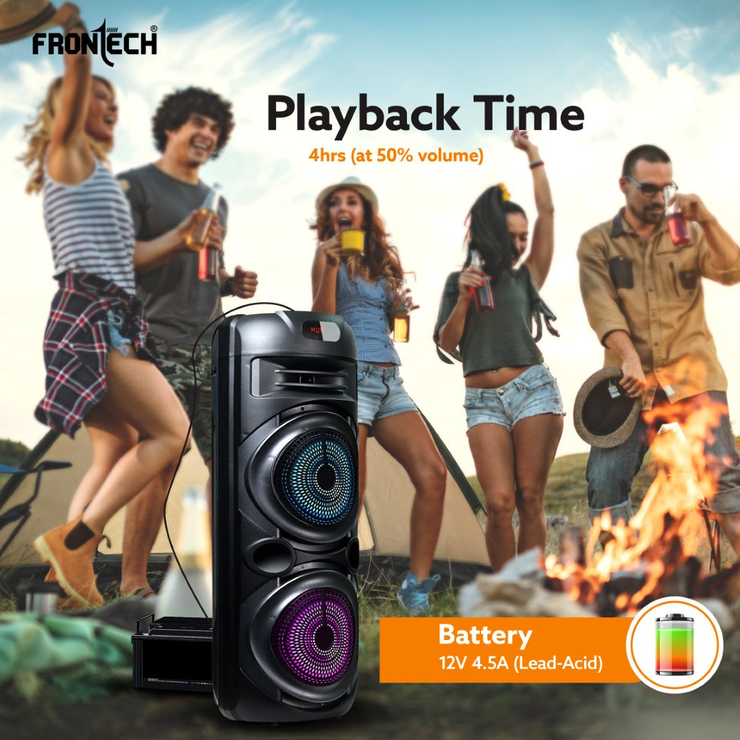 Frontech Vega TWS Wireless 70W Bluetooth 5.0 Trolley Speaker (SW-0208) Frontech Vega TWS Wireless 70W Bluetooth 5.0 Trolley Speaker (SW-0208)
